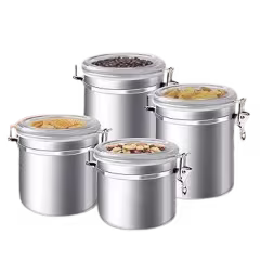 Stainless Steel Airtight Canister 4 Pcs Set