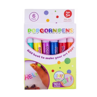 Magic Popcorn Color Drawing Pens (6 Pcs)