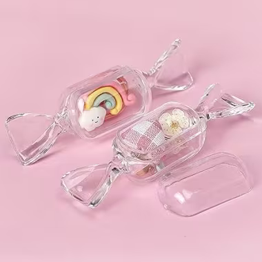 10 Pcs lot Mini Candy Jewelry Box Transparent Sweet Candy Shaped Jewelry Container Storage Waterproof Organizer alternate view